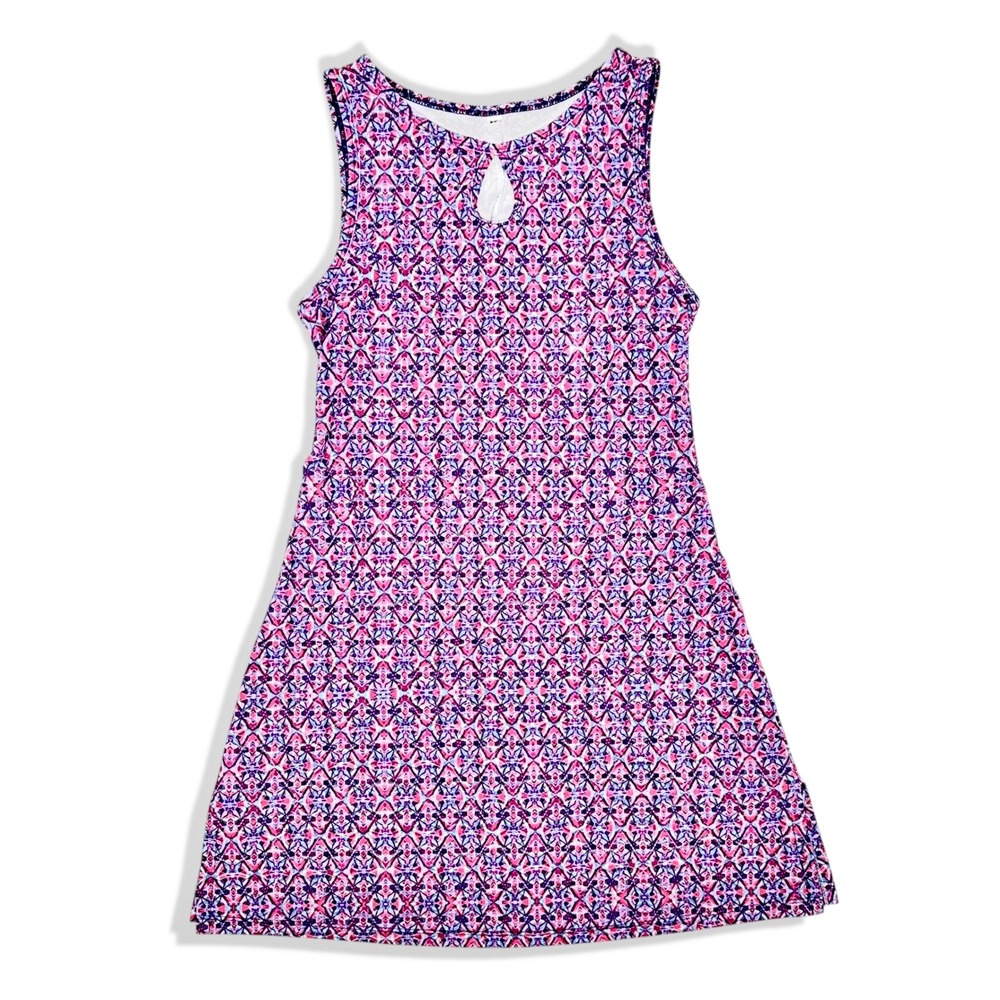 NUU‎ MUU Roxie Ruu Athletic Dress w/ Pocket Sz XS Pink Purple Kaleidoscope USA